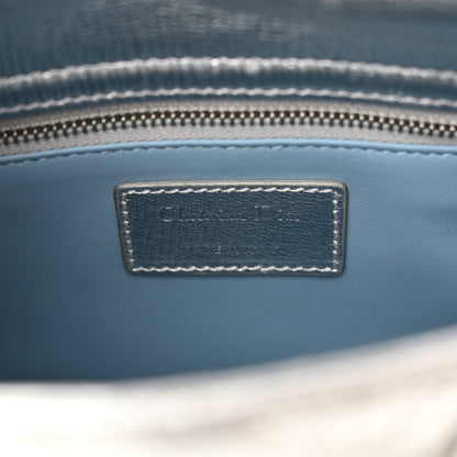 Christian Dior Metallic Grained Calfskin Cannage Small Lucky Badges My Lady Dior Silver 6 of 16