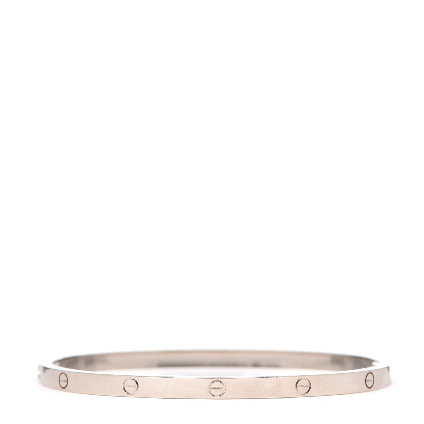 18K White Gold Small LOVE Bracelet 17
