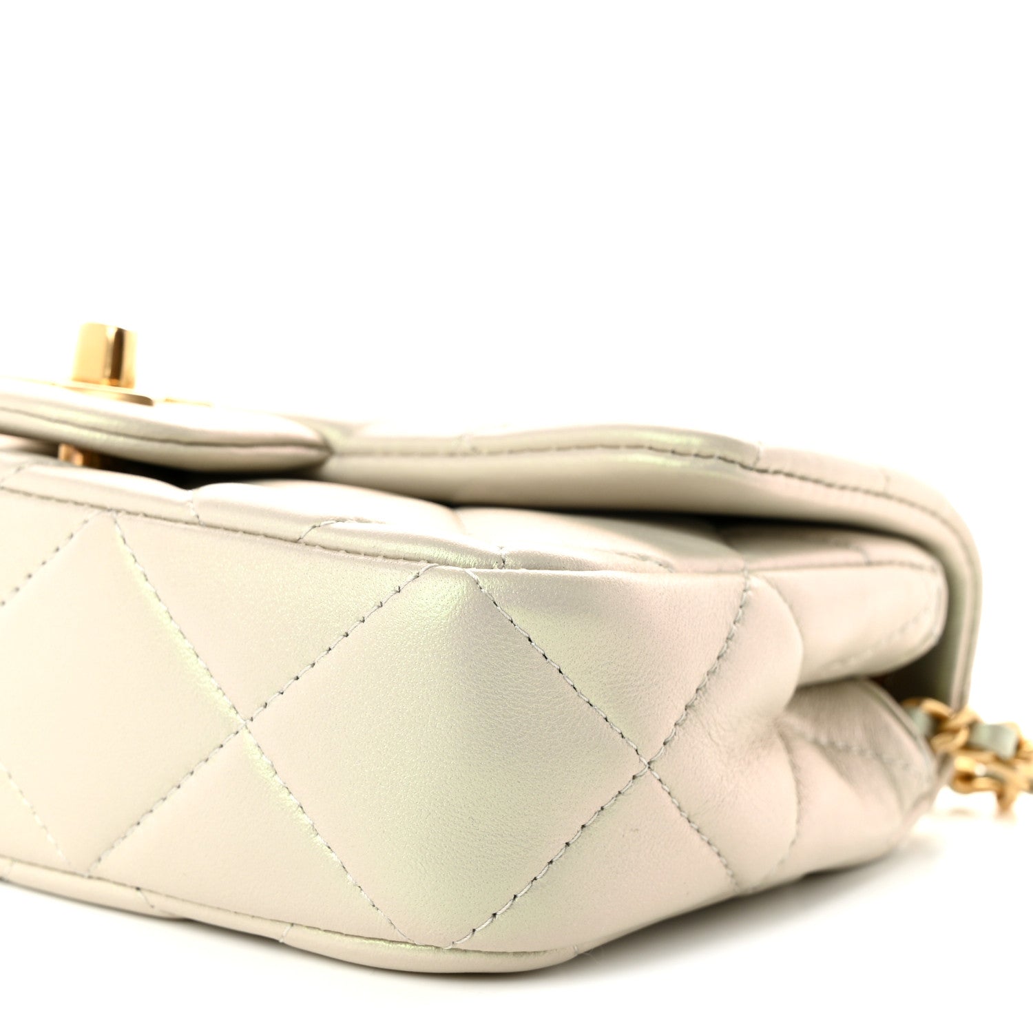 Chanel Pearly Lambskin Pearl Quilted Mini Flap Ivory 10 of 12