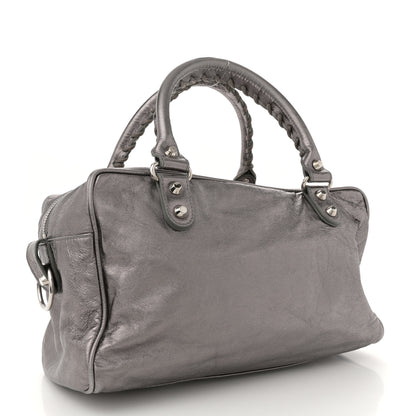 Balenciaga Agneau Classic Hardware Box Bag Metallic 4 of 13
