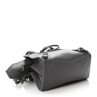 Balenciaga Grained Calfskin Neo Classic Silver Hardware Mini City Dark Grey 4 of 11