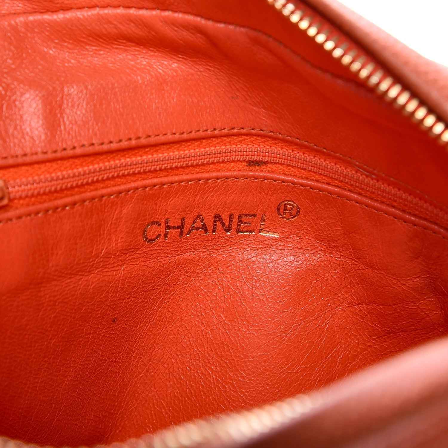 Chanel Caviar Quilted Camera Case Orange 6 of 12