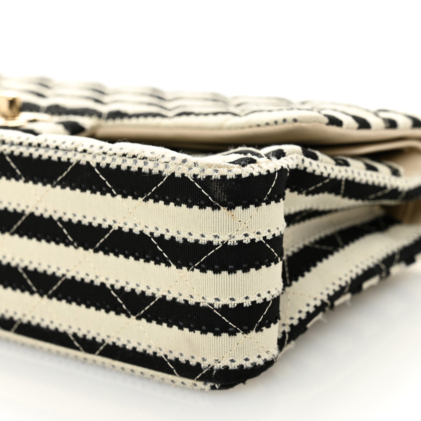 Jersey Quilted Medium Coco Sailor Flap Black White