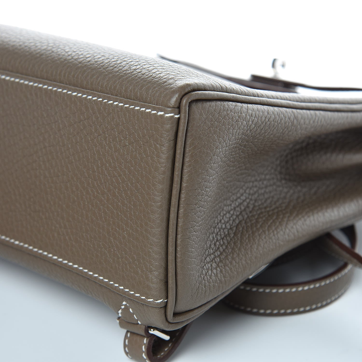 Hermes Taurillon Clemence Kelly Ado Backpack Etoupe 19 of 21
