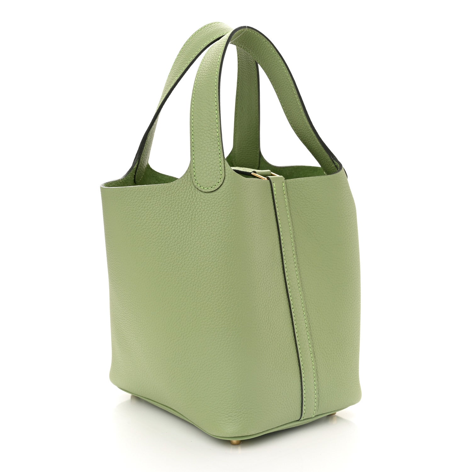 Hermes Taurillon Maurice Picotin Lock 18 PM Vert Criquet 3 of 11