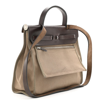 Hermes Vache Hunter Toile Herbag Zip 31 PM Etoupe Ebene 4 of 15