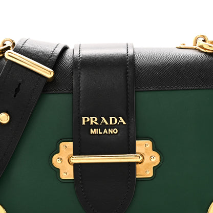 Prada City Calf Saffiano Cahier Bag Biliardo Black 7 of 10