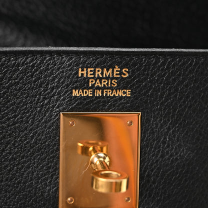 Hermes Evergrain Kelly Retourne 35 Black 6 of 10