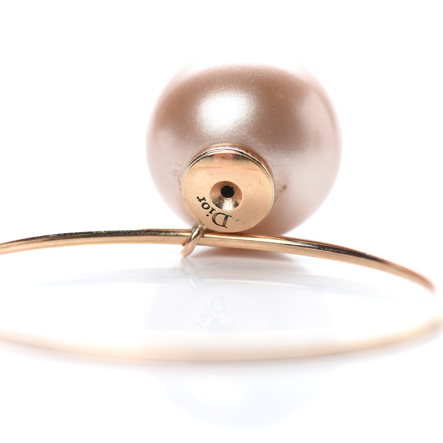 Christian Dior Pearl Mise En Dior Tribal Hoop Earrings Pink 4 of 5