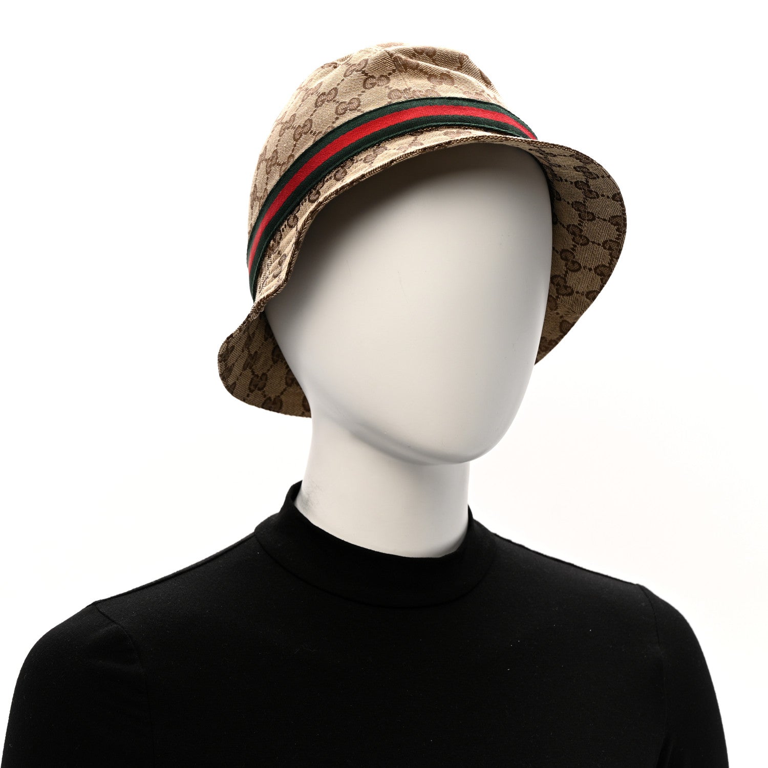 Gucci Monogram Web Bucket Hat M Brown 2 of 8