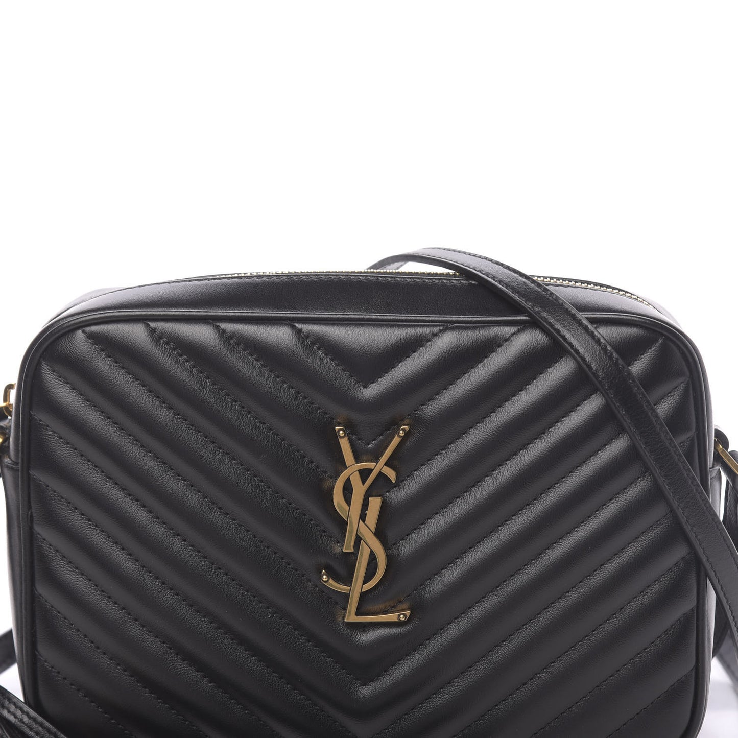Calfskin Matelasse Monogram Lou Camera Bag Black