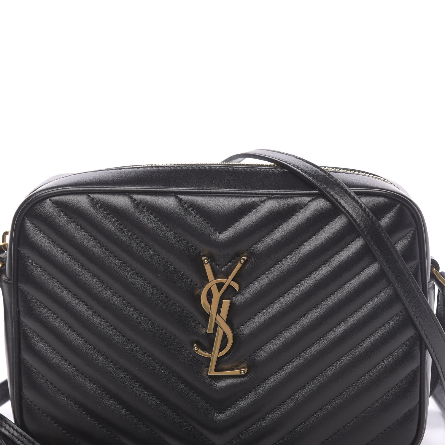 Saint Laurent Calfskin Matelasse Monogram Lou Camera Bag Black 16 of 16