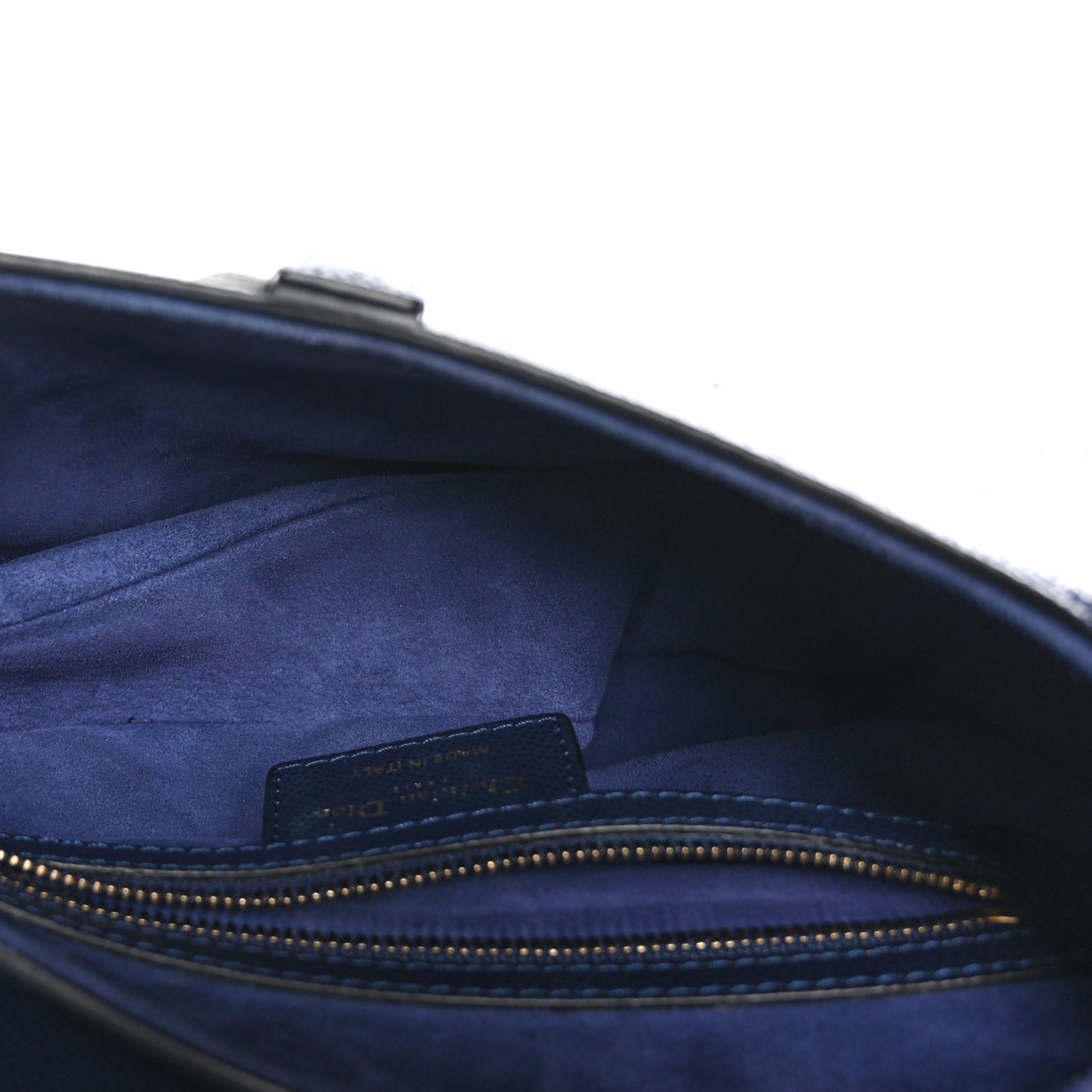 Grained Calfskin Saddle Bag Navy