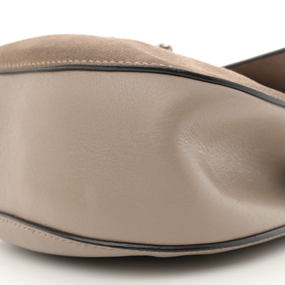 Chloe Suede Smooth Calfskin Drew Shoulder Bag Motty Grey 9 of 15