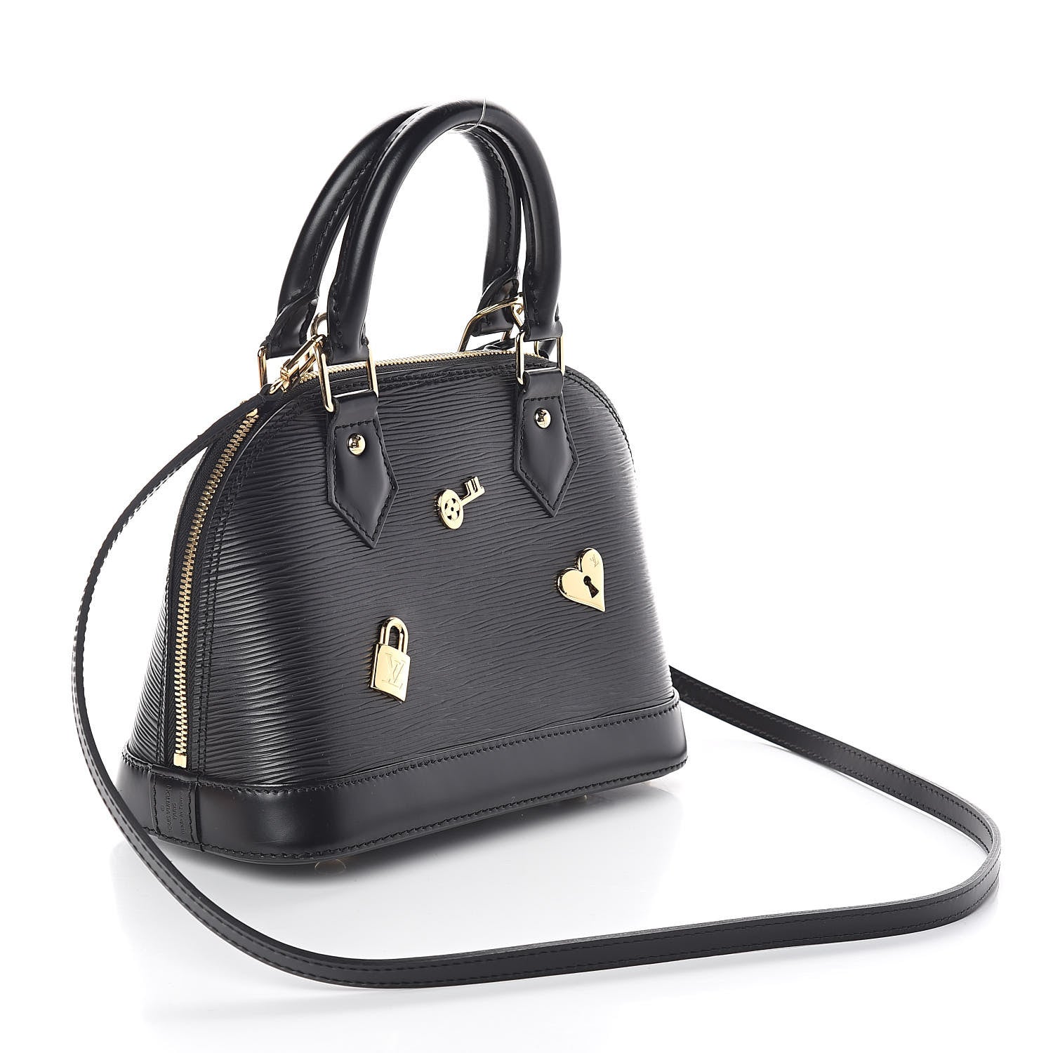 Louis Vuitton Epi Love Lock Alma BB Black 3 of 10