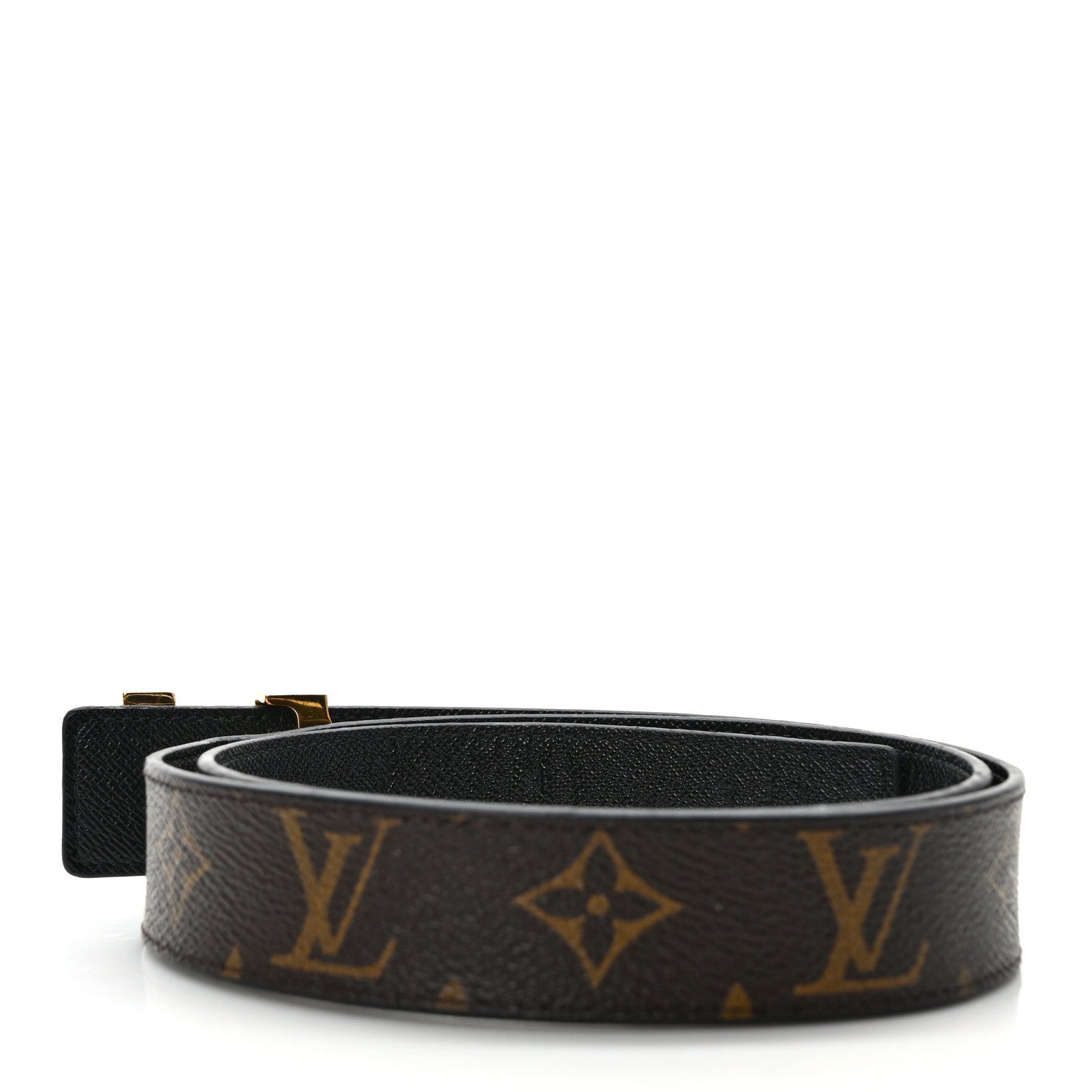Louis Vuitton Monogram Calfskin 40mm LV Initiales Reversible Belt 80 32 Black 2 of 6