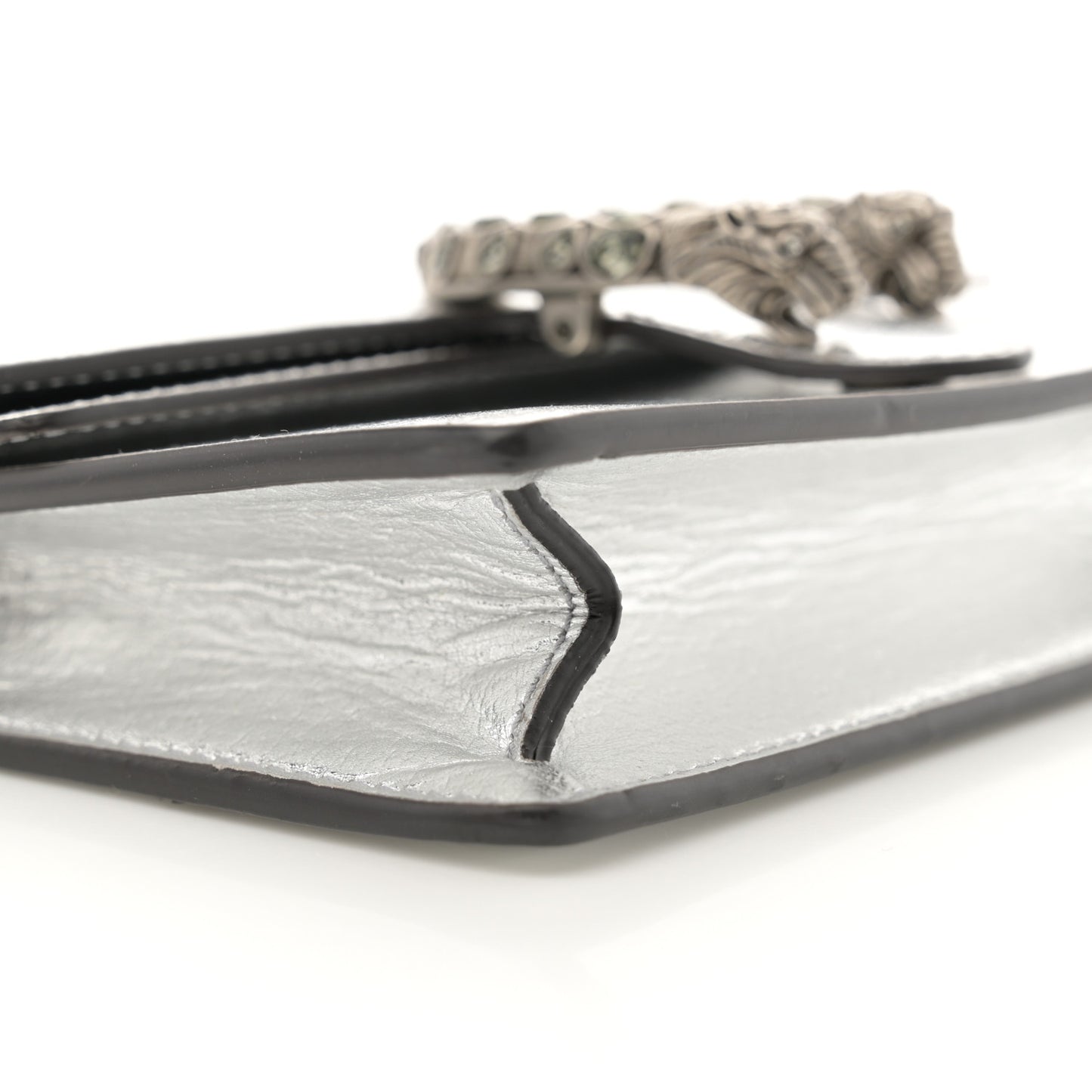 Metallic Calfskin Super Mini Dionysus Shoulder Bag Silver