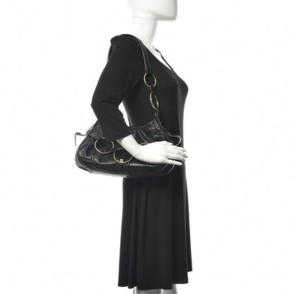 Saint Laurent Calfskin Saharienne Shoulder Bag Black 2 of 15