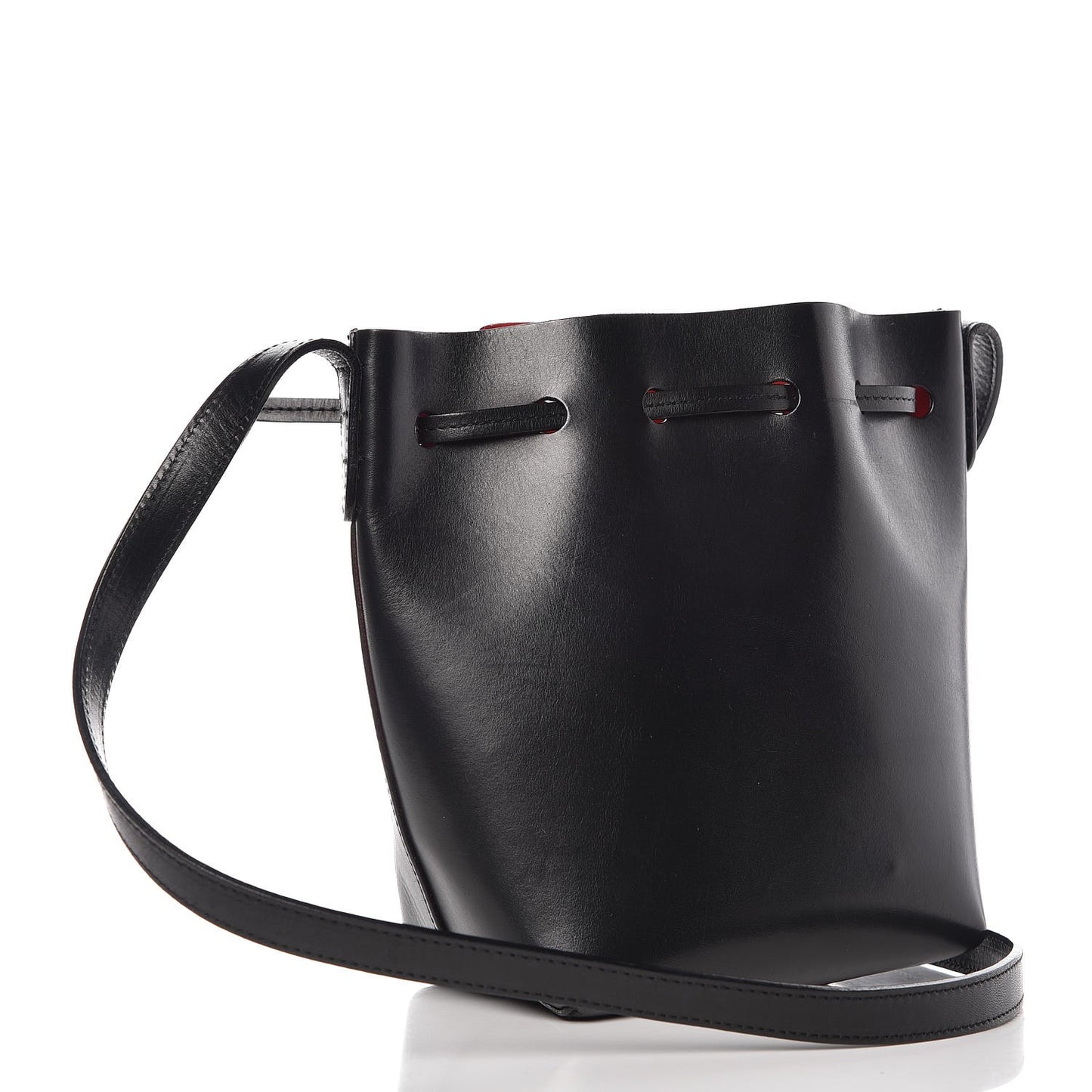 Calfskin Mini Mini Bucket Bag Black Flamma
