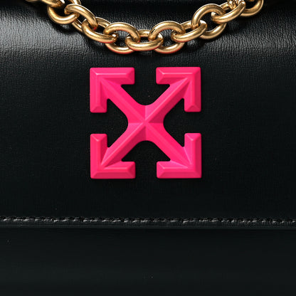 Off-White Calfskin Jitney Chain Wallet Black 6 of 8