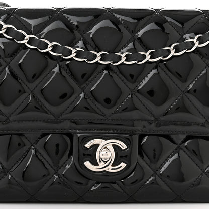 Chanel Patent Quilted Large Coco Shine Flap Black 8 of 10