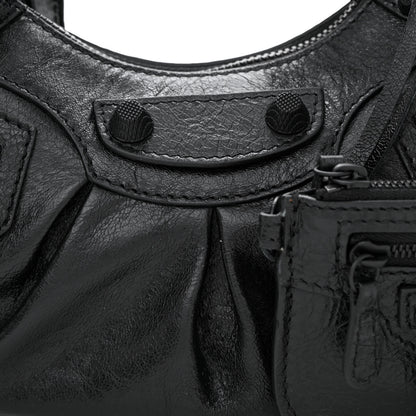 Balenciaga Agneau Arena Monochrome Le Cagole Shoulder Bag XS Black 9 of 11