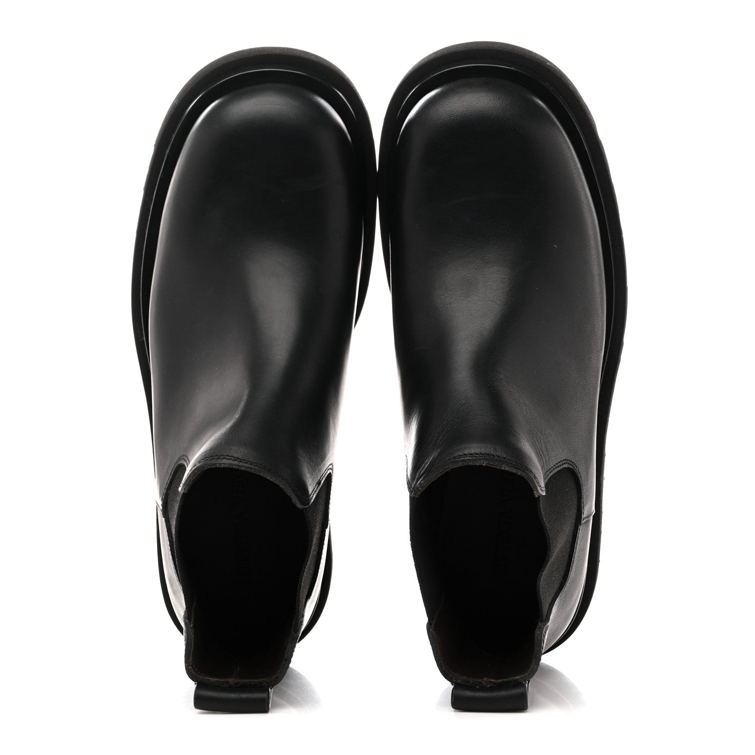 Bottega Veneta Military Calfskin Lug Chelsea Ankle Boots 41 Black 2 of 12
