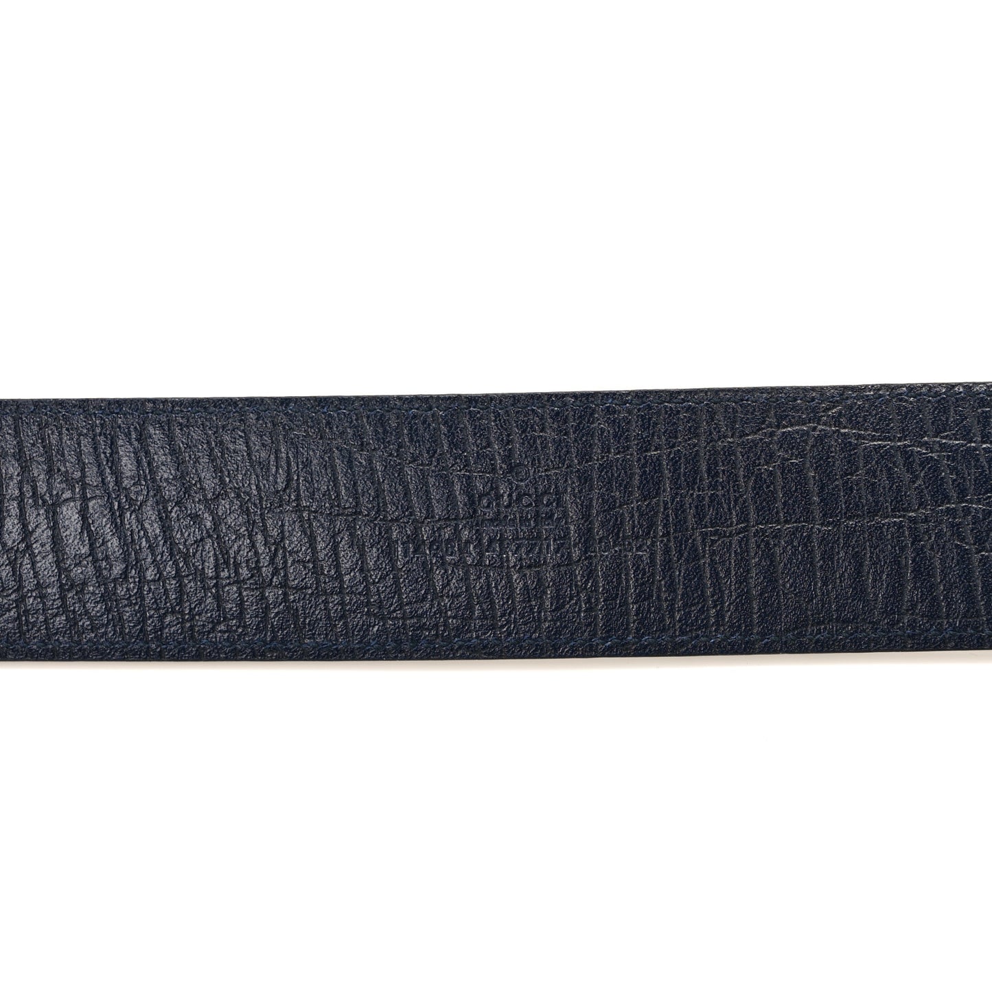 GG Supreme Monogram Selleria Calfskin Interlocking G 40mm Belt 80 32 Navy