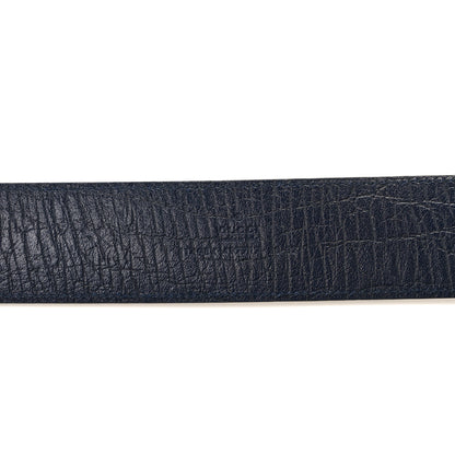 Gucci GG Supreme Monogram Selleria Calfskin Interlocking G 40mm Belt 80 32 Navy 3 of 4