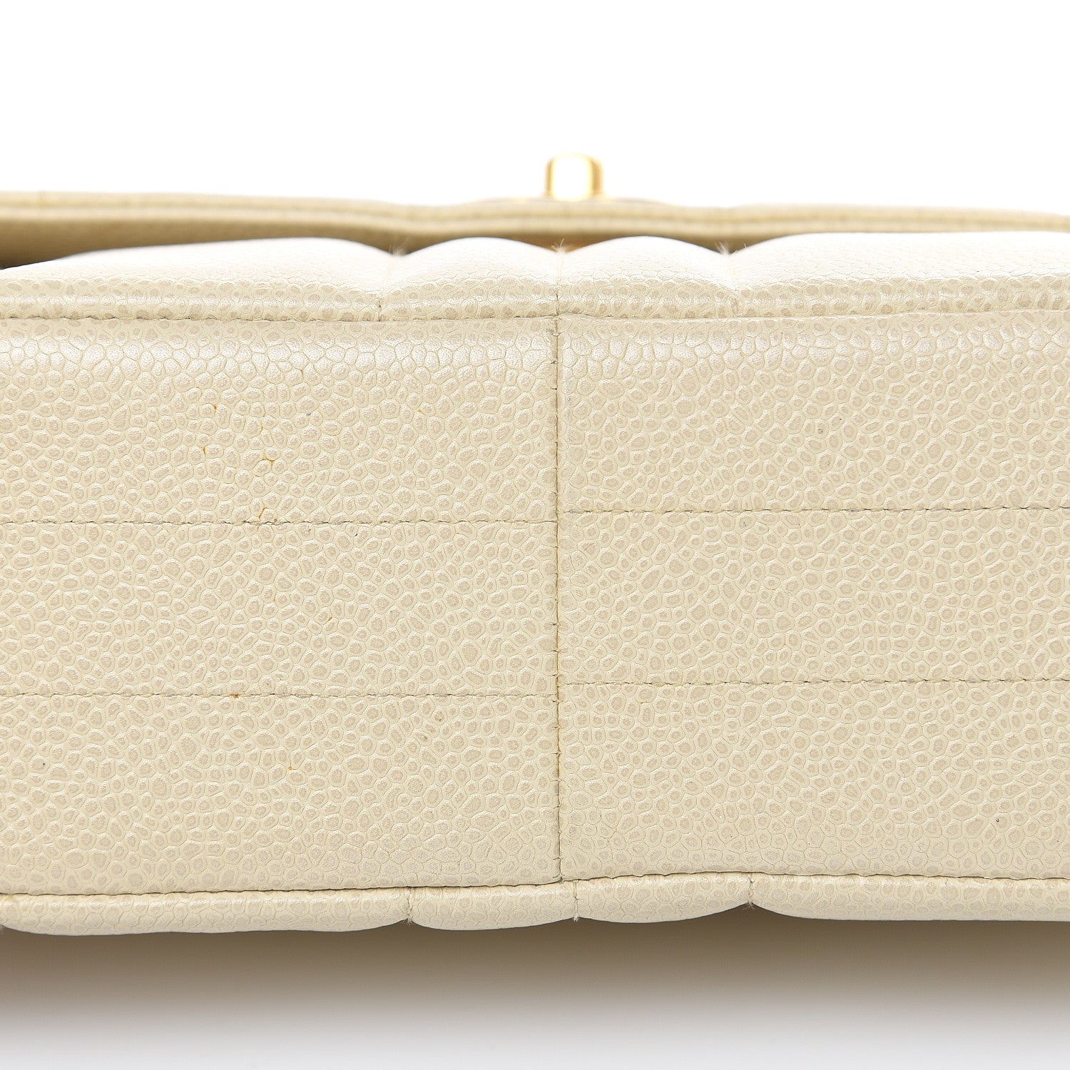 Chanel Caviar Vertical Quilted Small Single Flap Beige 11 of 19