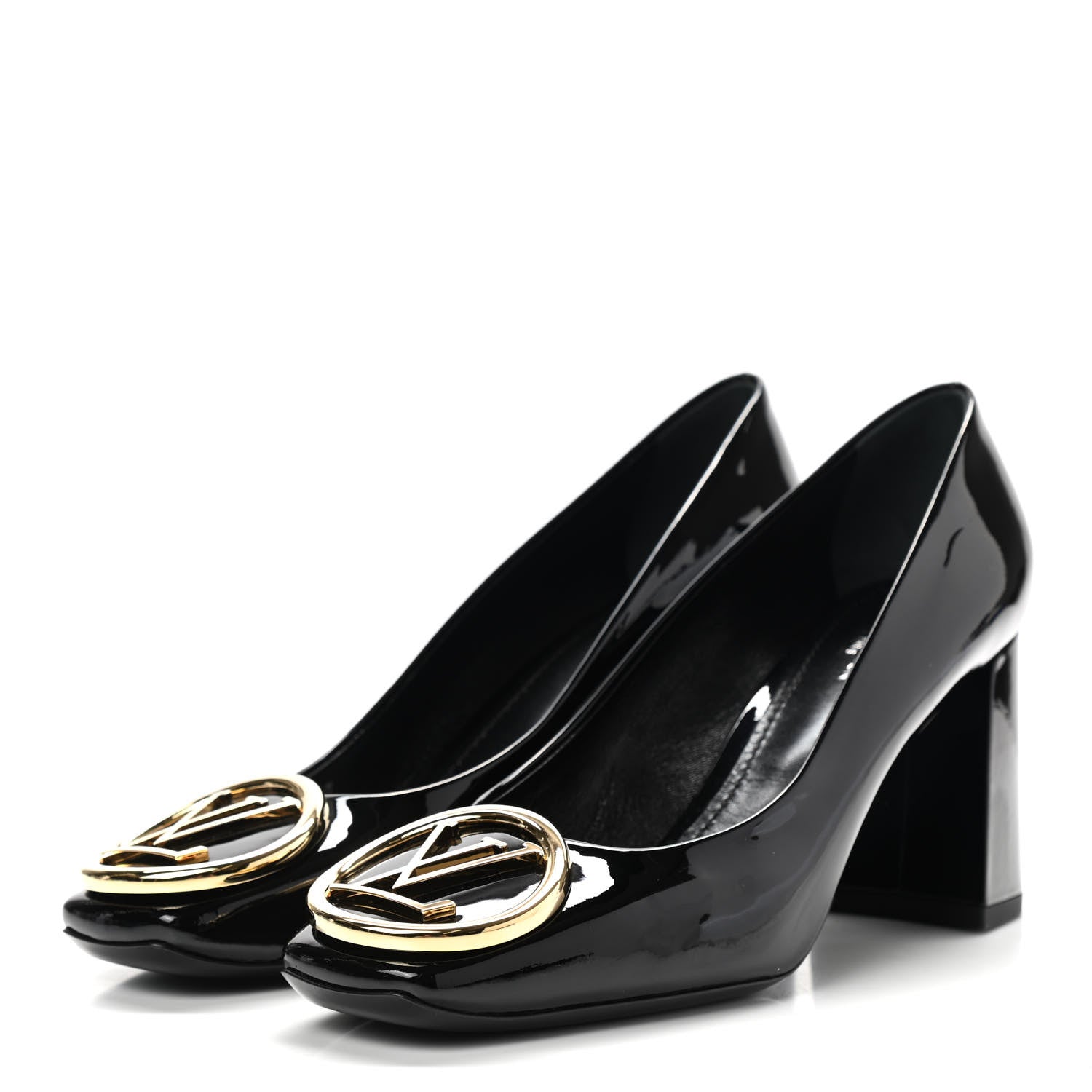 Louis Vuitton Patent Madeleine Pumps 38 Black 3 of 8