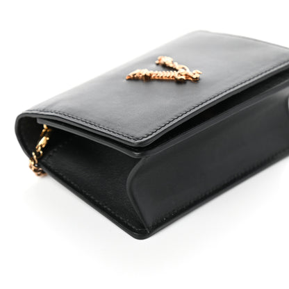 Versace Vitello Mini Virtus Chain Clutch Black 7 of 8