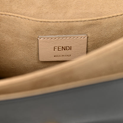 Fendi Vitello Liberty Bi-Color FF 1974 Embossed Kan I Shoulder Bag Black Maya 6 of 10