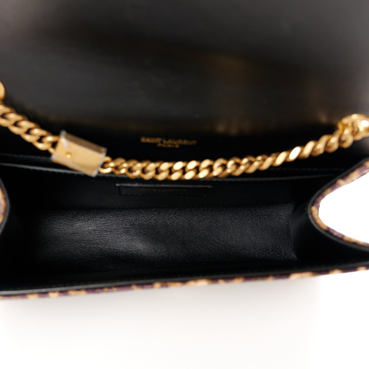 Saint Laurent Velvet Leopard Print Small Monogram Kate Satchel Manto Natural 5 of 11