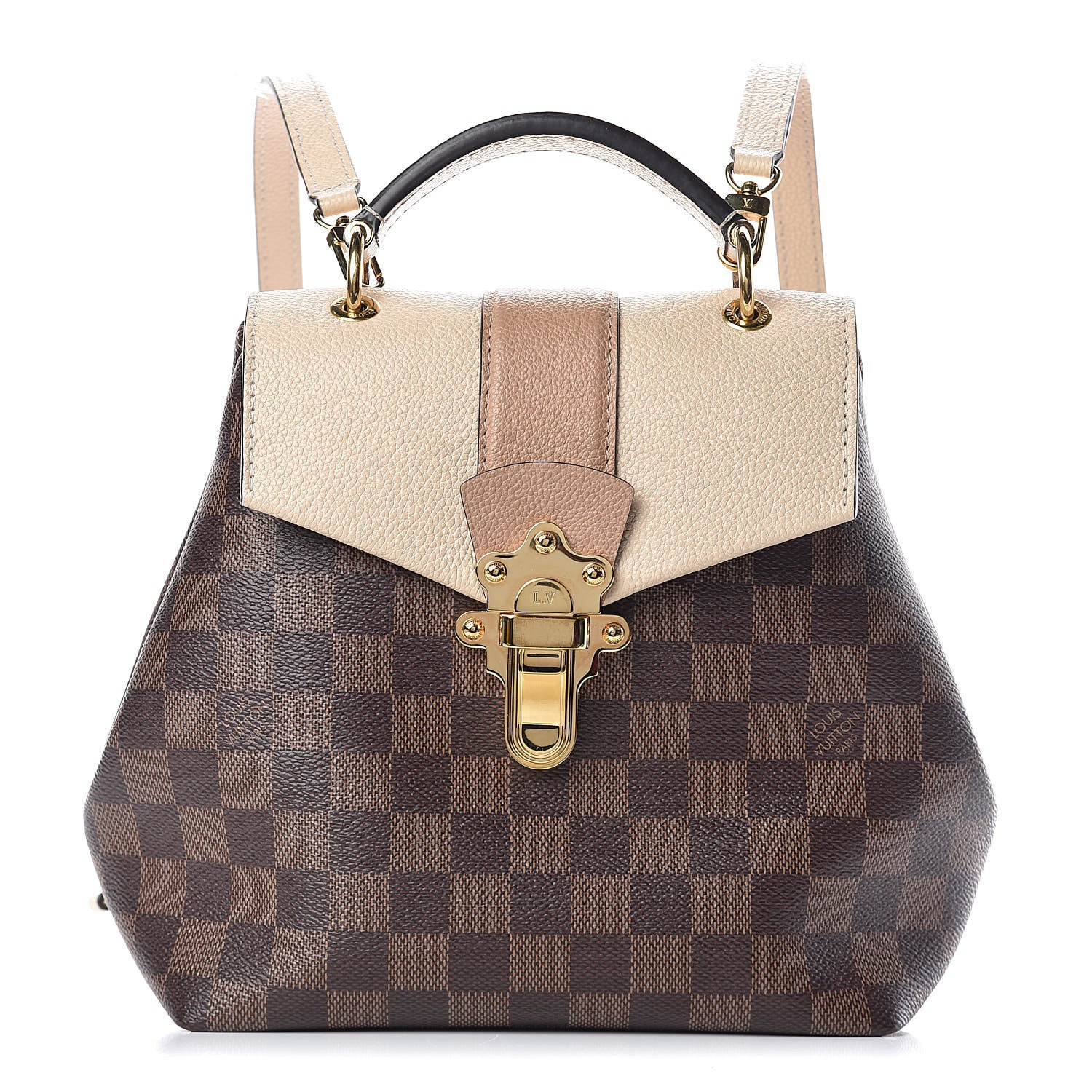 Louis Vuitton Damier Ebene Clapton Backpack Creme 1 of 11