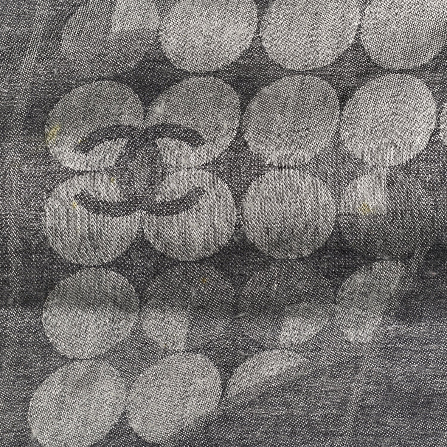 Chanel Cashmere Silk CC Scarf Grey 8 of 8