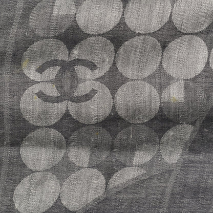 Chanel Cashmere Silk CC Scarf Grey 8 of 8