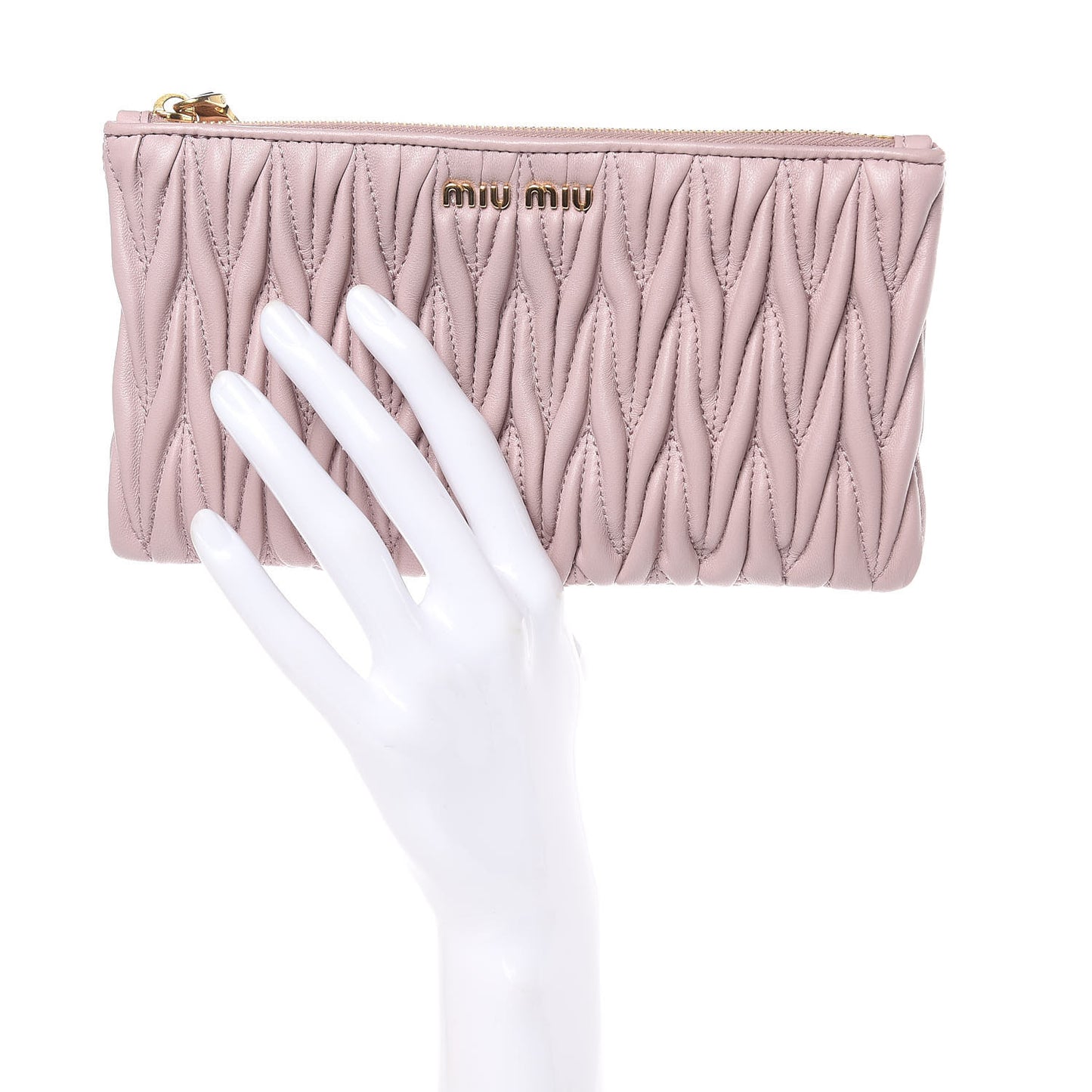 Nappa Matelasse Clutch Mughetto