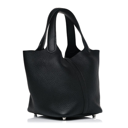 Hermes Taurillon Clemence Picotin Lock 18 PM Black 3 of 7