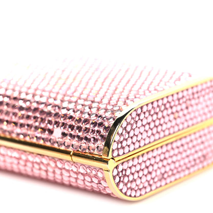 Judith Leiber Swarovski Crystal Minaudiere Clutch Pink 9 of 10