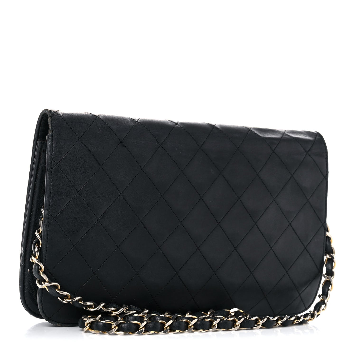 Chanel Lambskin Quilted Wallet On Chain WOC Black 3 of 28