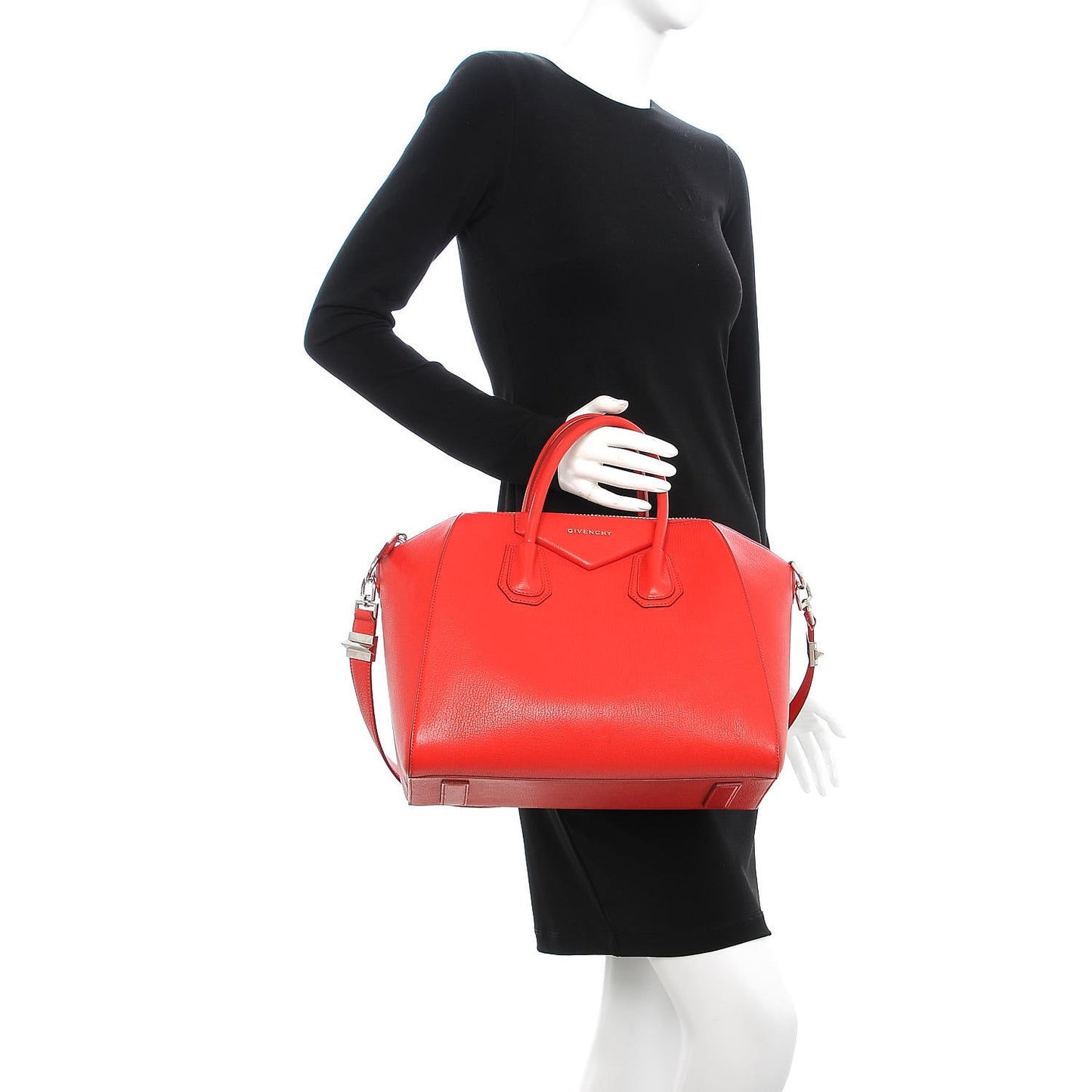 Sugar Goatskin Medium Antigona Red