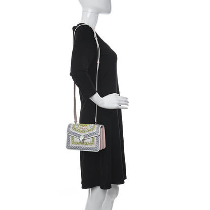 Bulgari X CASABLANCA Soft Grain Calfskin Mosaic Printed Serpenti Forever Top Handle Dusty Pink Multicolor 2 of 11