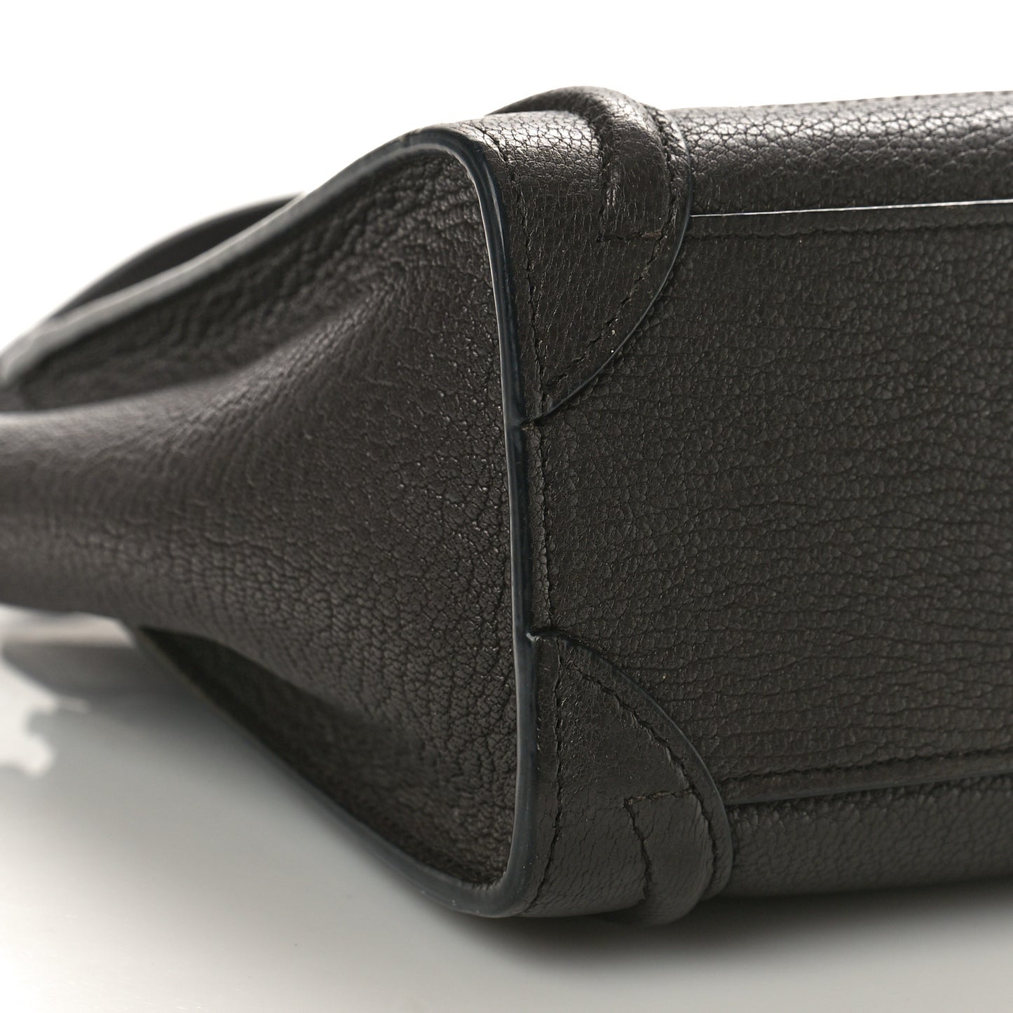 Drummed Calfskin Nano Luggage Brown