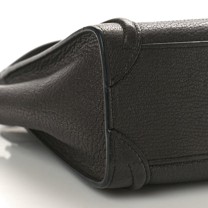 Celine Drummed Calfskin Nano Luggage Brown 9 of 13