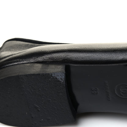 Chanel Lambskin Patent Cap Toe Ballerina Flats 38 Black 7 of 7