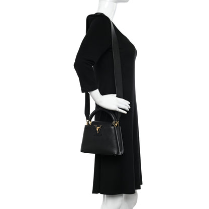 Louis Vuitton Taurillon Mini Capucines Black 2 of 14