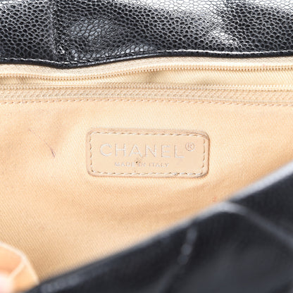 Chanel Glazed Caviar Medium Nature Flap Bag Black 5 of 15