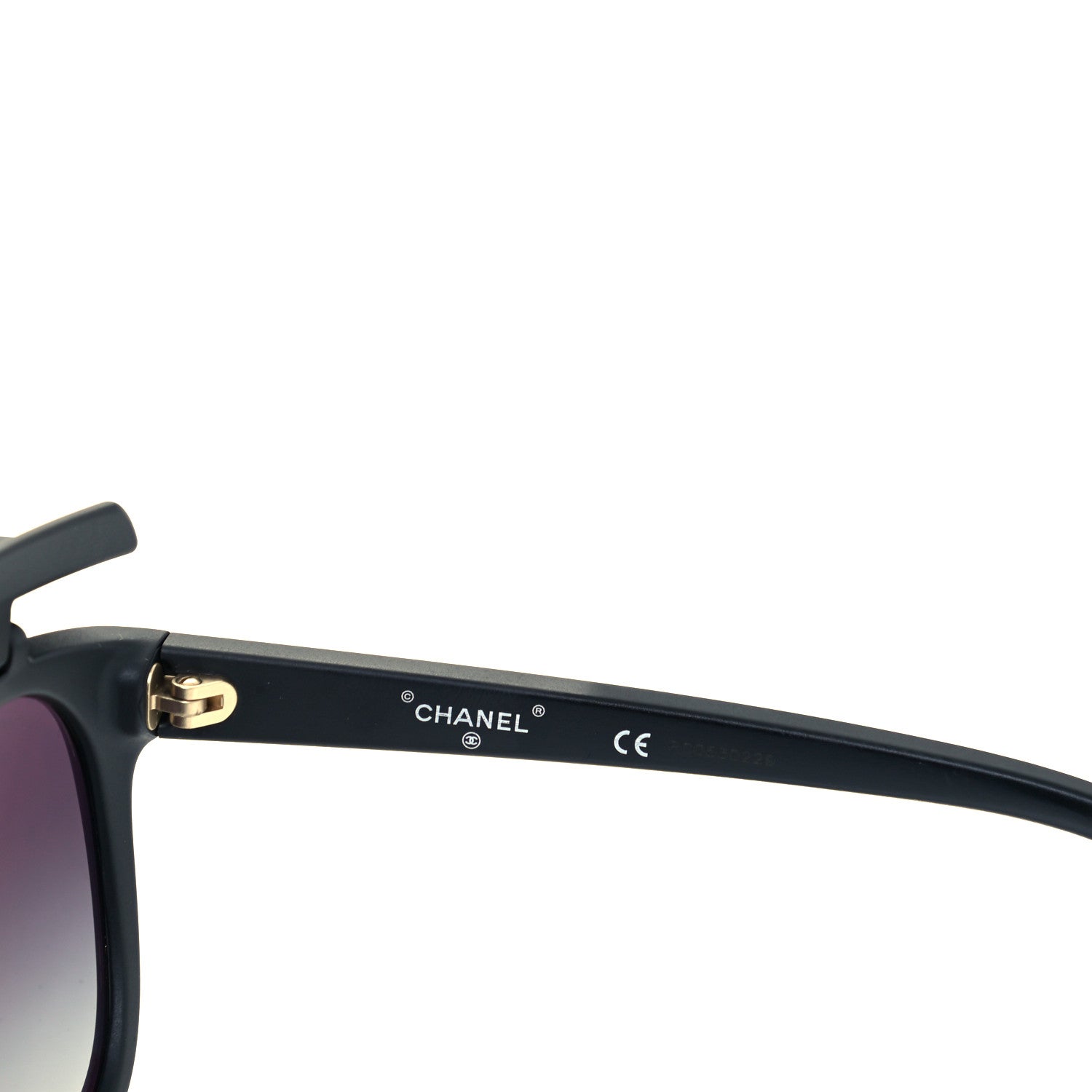 Chanel Acetate Visor Sunglasses 71046 Matte Black 4 of 9