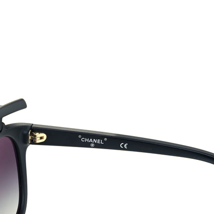 Chanel Acetate Visor Sunglasses 71046 Matte Black 4 of 9